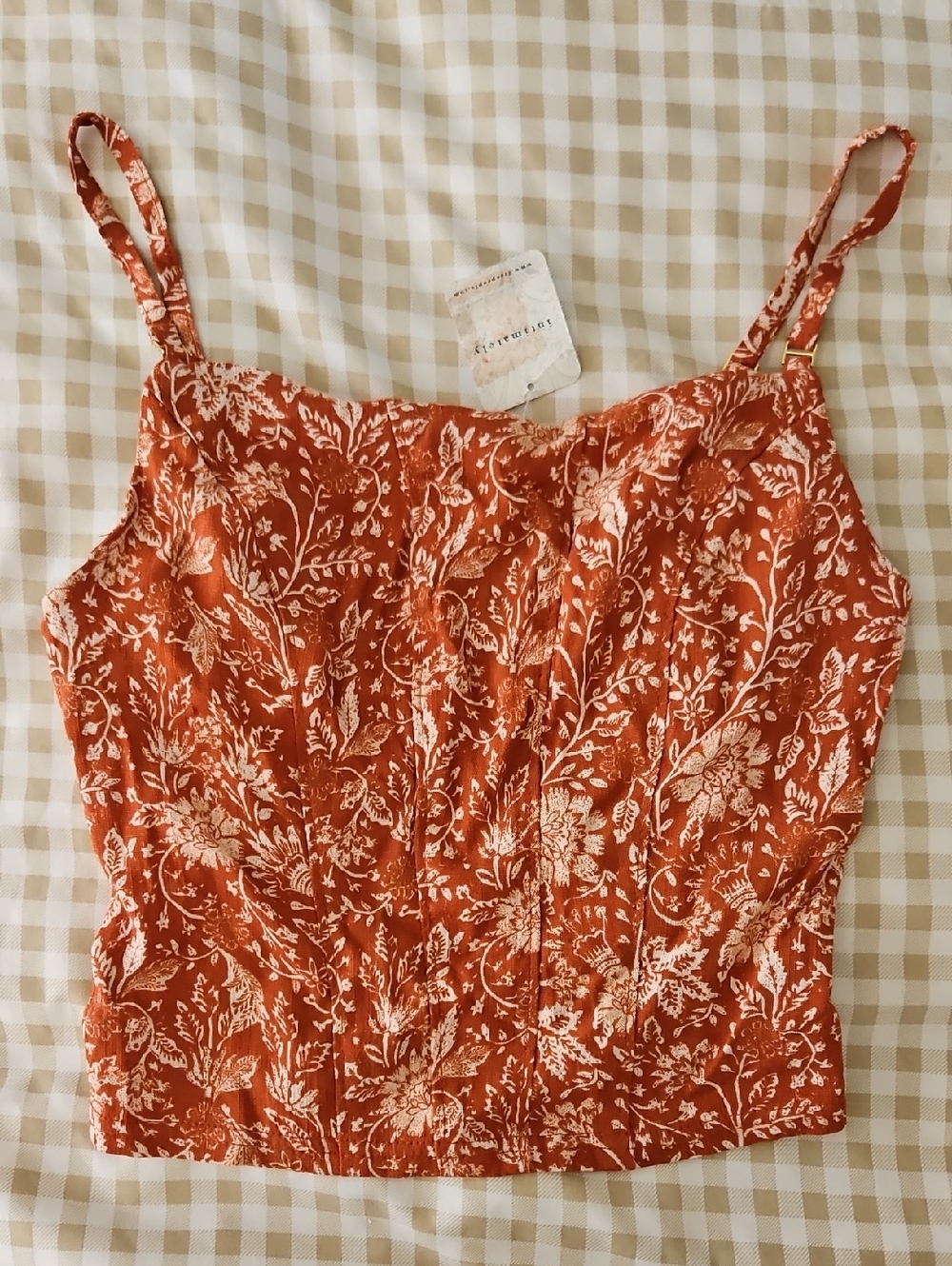 NWT Free People Floral Spaghetti Strap Camisole